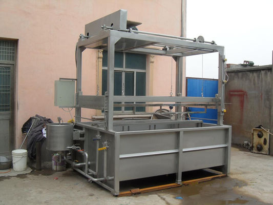 Máquina de teñir de la ropa de la caída automática del levantador con el cuenco rectangular horizontal